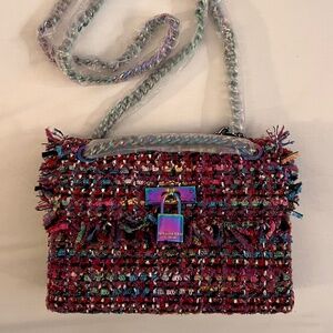 Kurt Geiger Mini Brixton Lock Tweed Bag, NWT